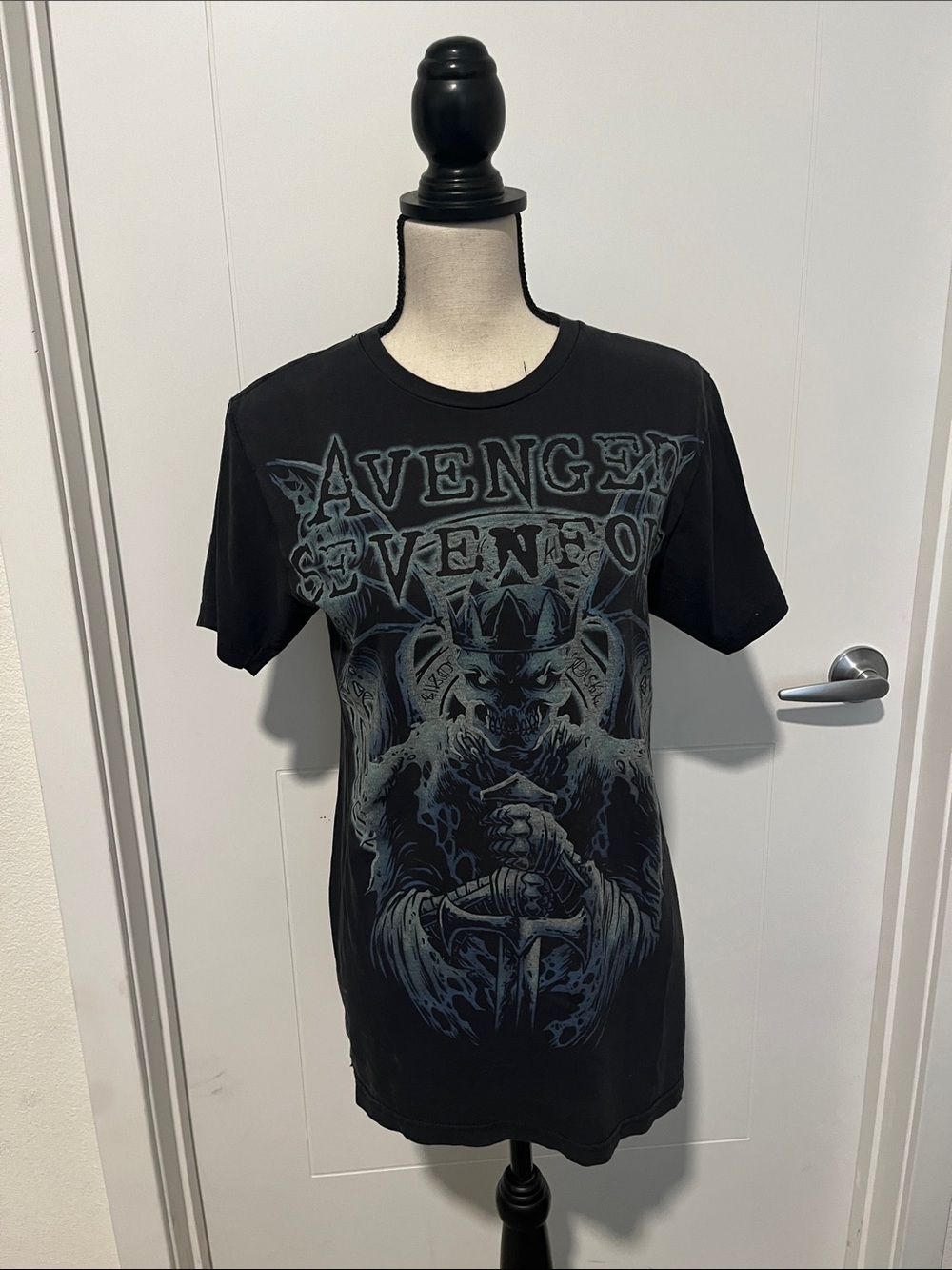 Y2K Averaged Sevenfold Band Graphic Distressed T-Shirt Concert